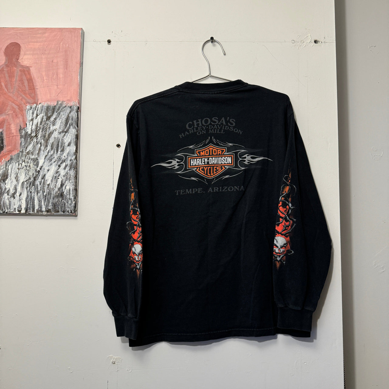 2000s Harley Davidson Skull Flame Longsleeve