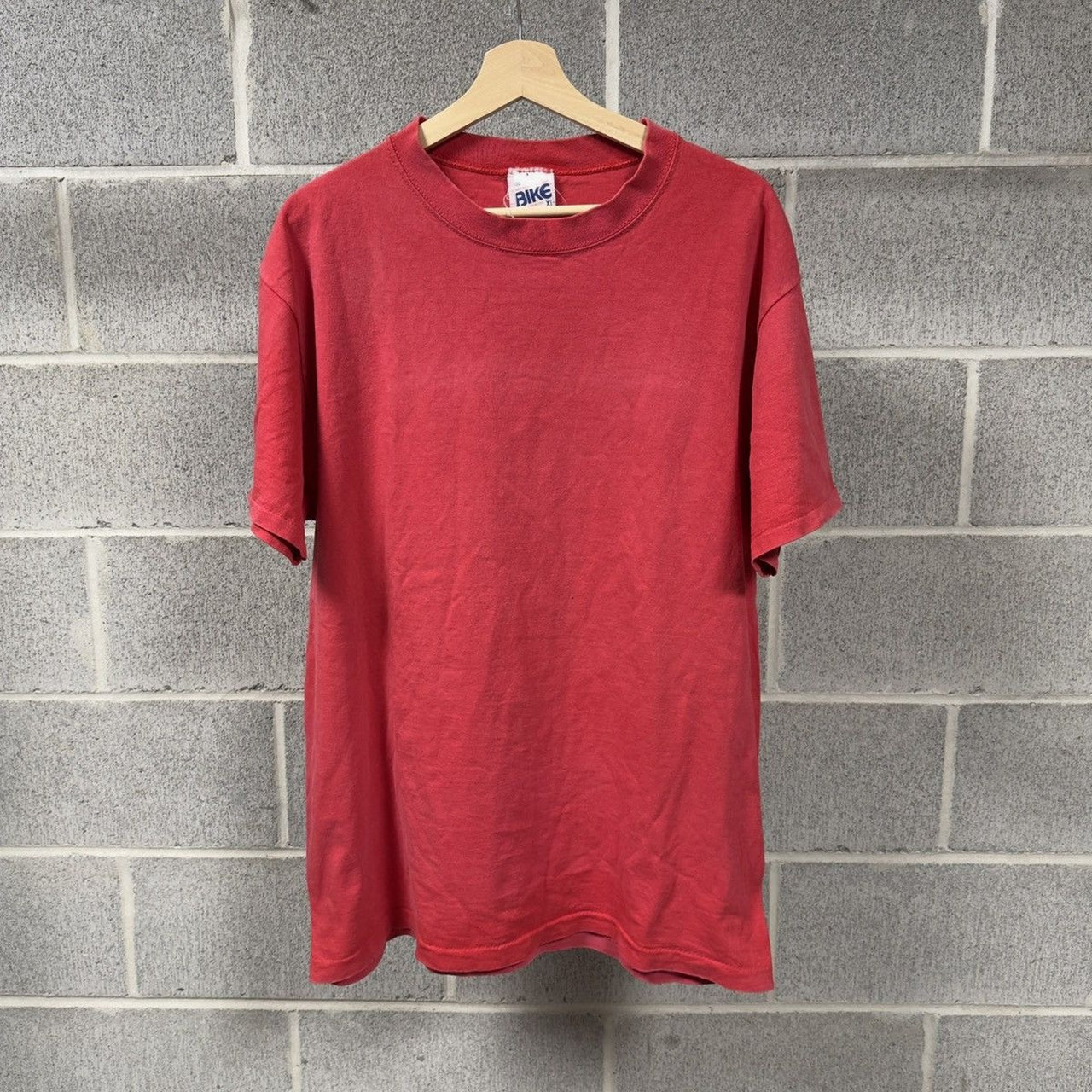 1990s Sun Faded Thrashed Red Blank Tee