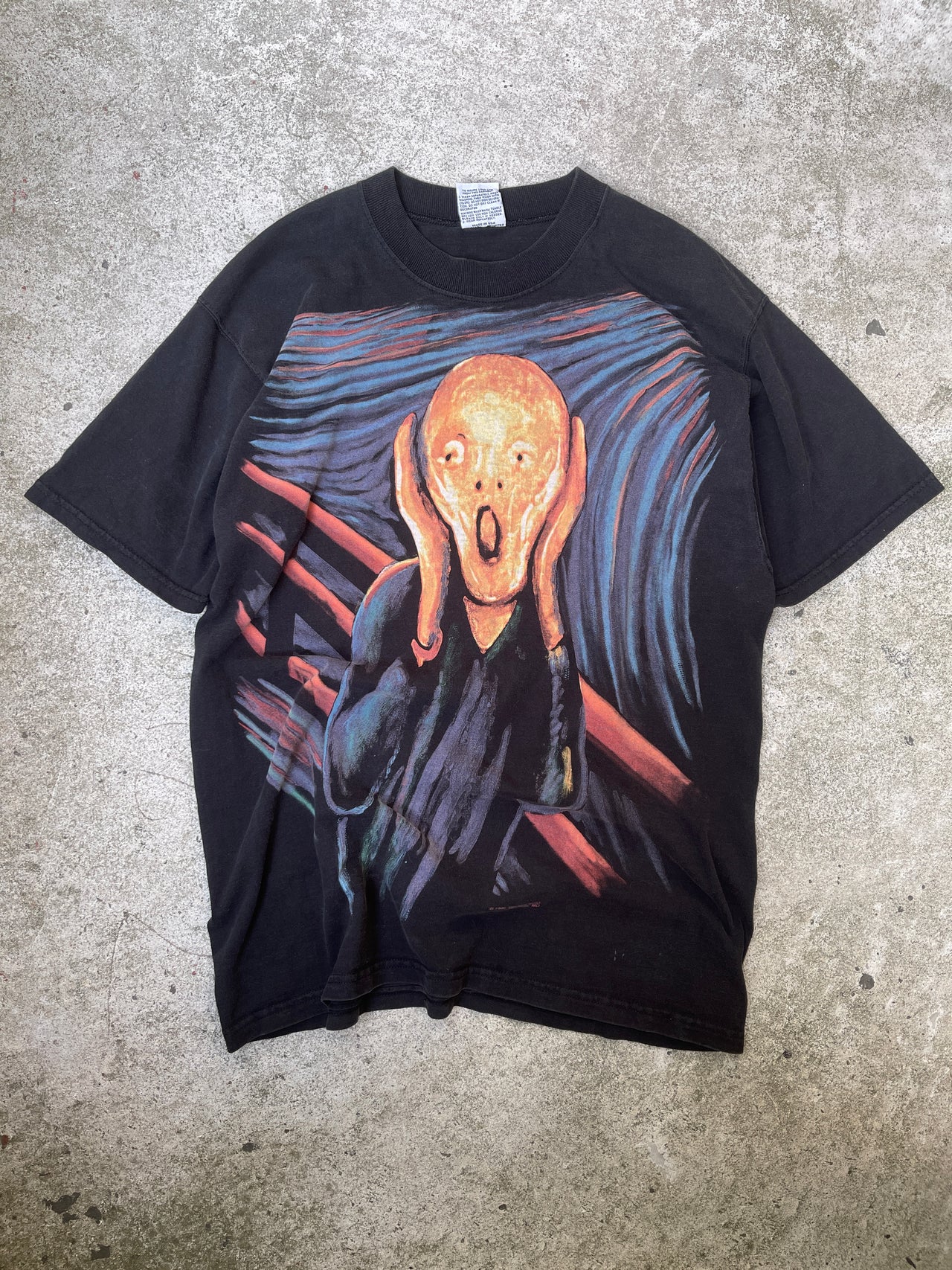 1990年代 リキッドブルー エドヴァルド・ムンク「叫び」アートTシャツ