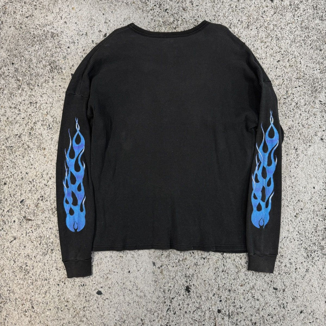 1990s Harley Davidson Thermal Blue Flame Longsleeve