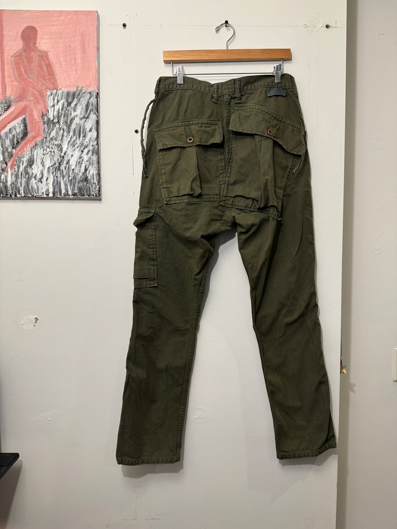 KAPITAL RINGOMAN OLIVE CARGO PANTS