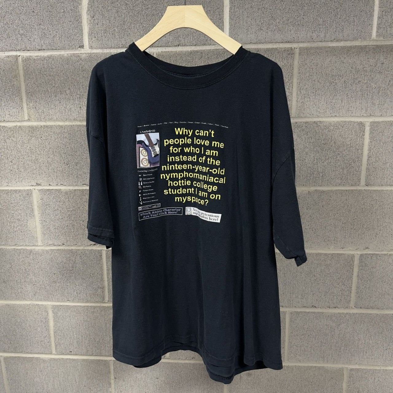 2000s Faded Myspace Nymphomaniac Tee