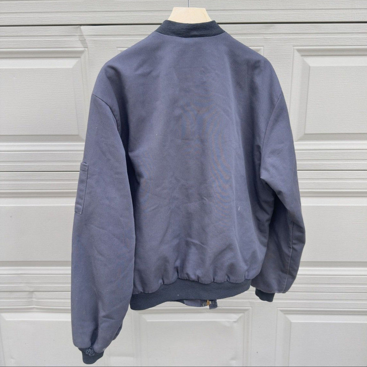 1980s/1990s Sun Faded Grey Distressed Thrashed Work Jacket