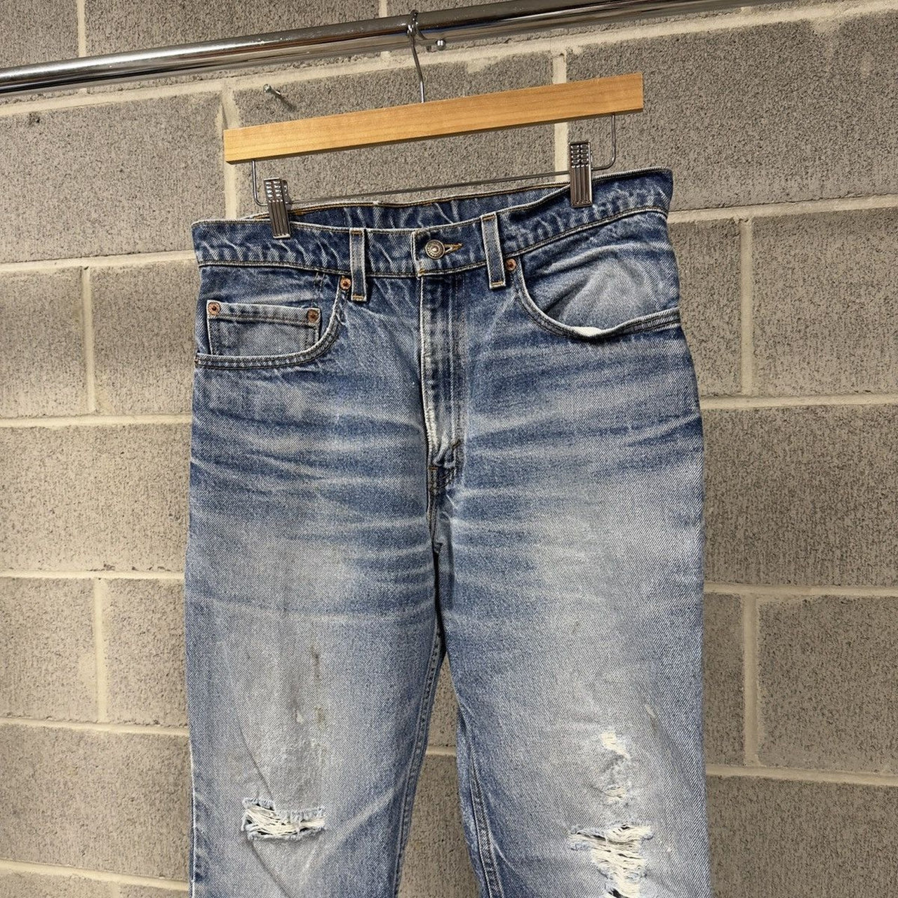 1990s Levi’s 517 Thrashed Faded Distressed Jeans - Made in USA