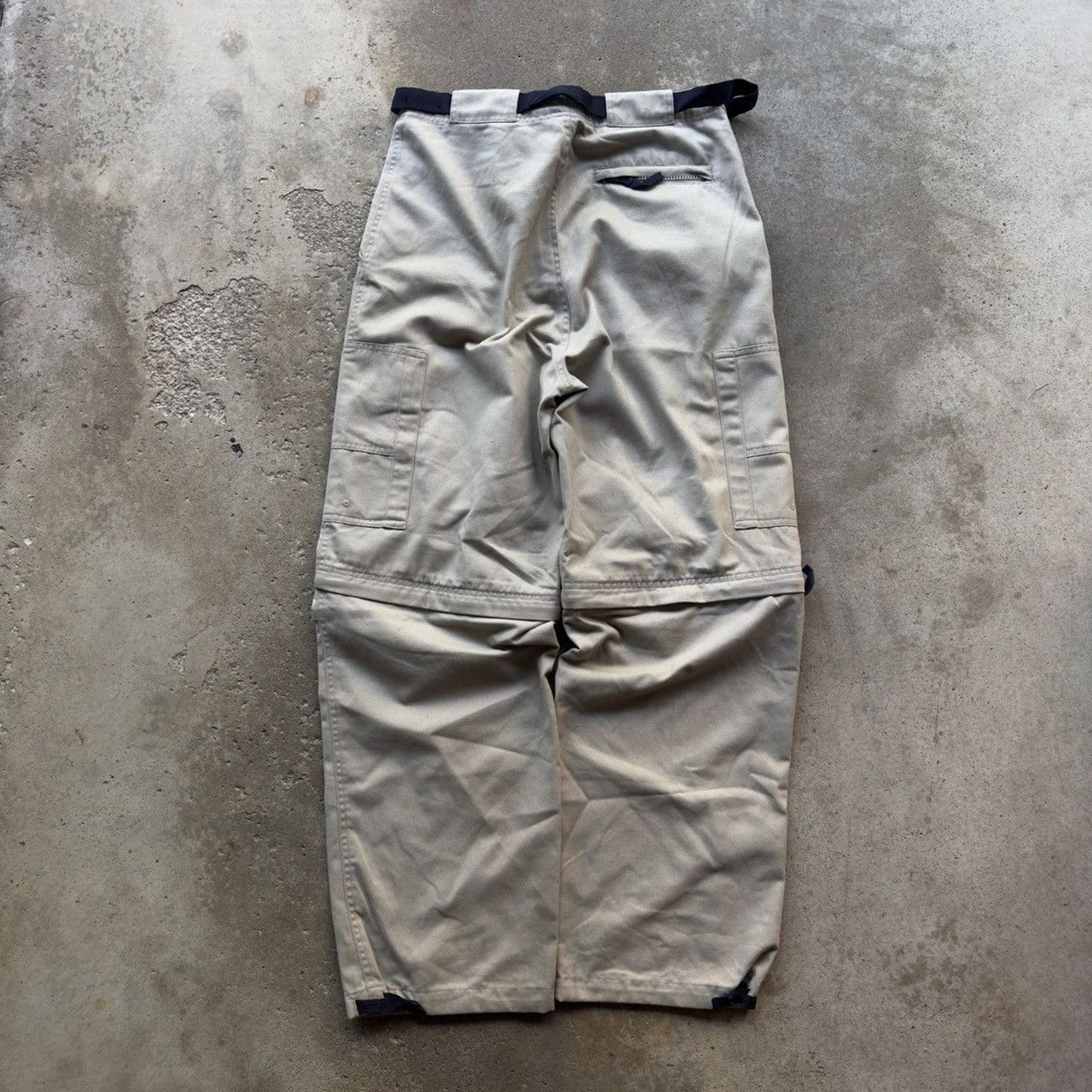 Pantalones cargo holgados de pernera ancha y desmontables con cremallera, estilo Y2K, años 2000