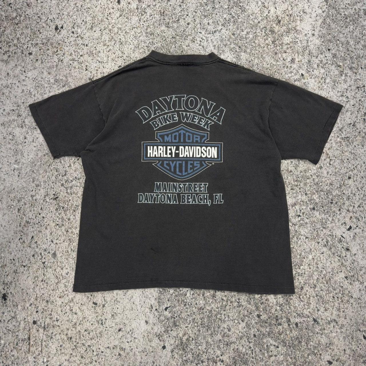 1990s Harley Davidson Faded Chrome & Steel Tee