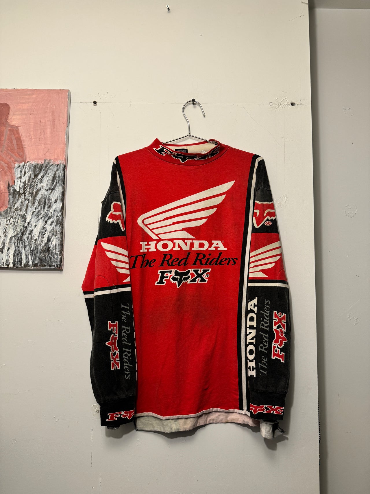 1990年代 色褪せたホンダ フォックスレーシング ザ レッドライダース ロングスリーブTシャツ