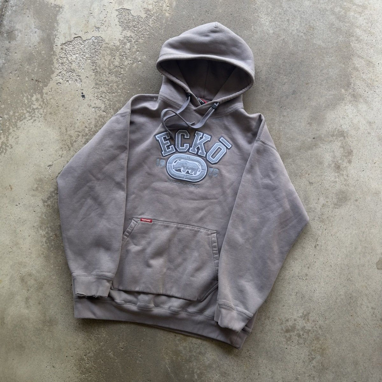 2000S ECKO UNLTD BAGGY EMBROIDERED LOGO SKATER HOODIE