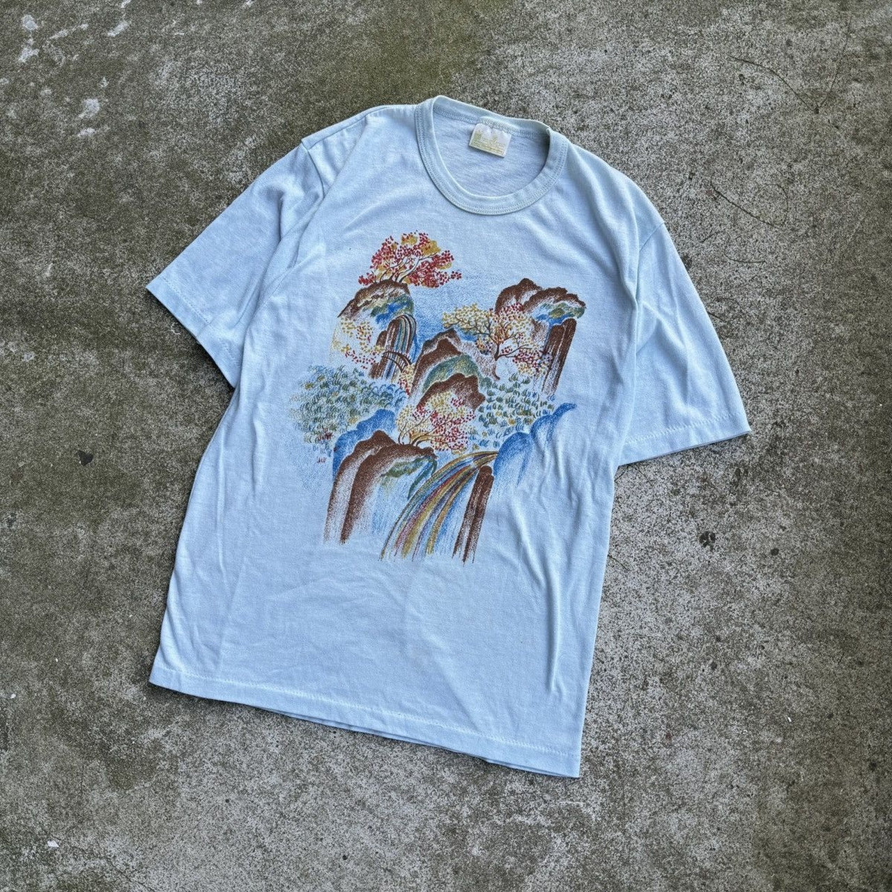 1970s Sears Waterfall Art Tee