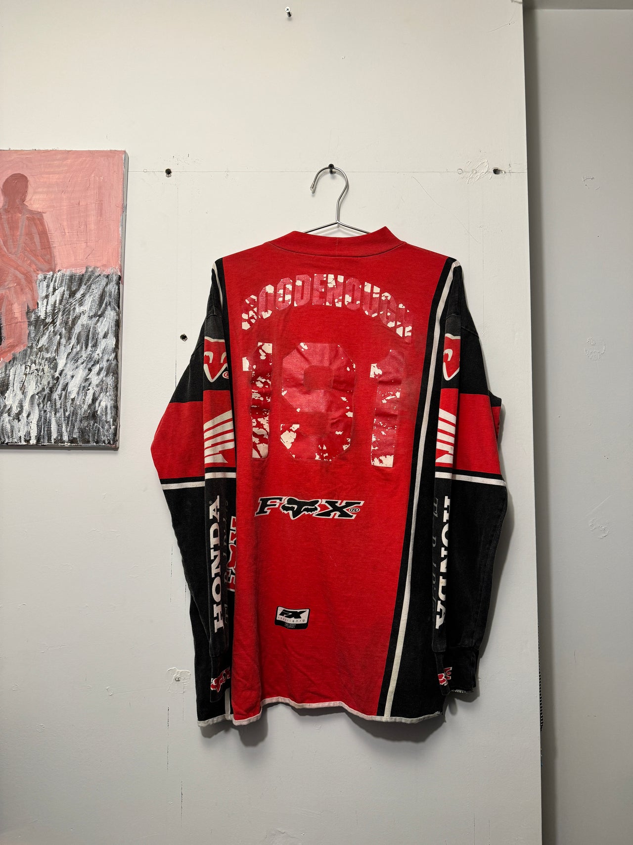 1990年代 色褪せたホンダ フォックスレーシング ザ レッドライダース ロングスリーブTシャツ