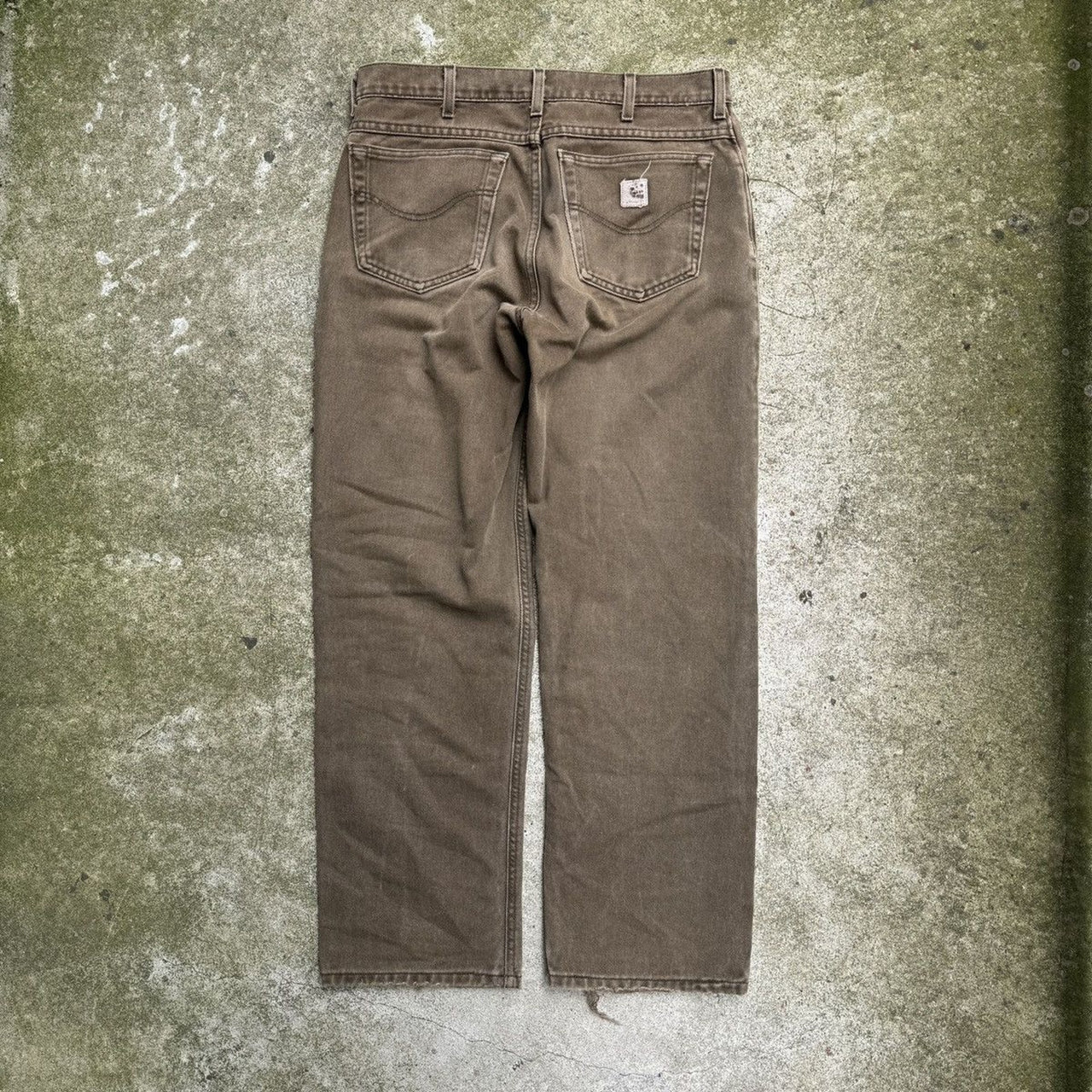 1990s Carhartt Faded Green Denim Work Jeans