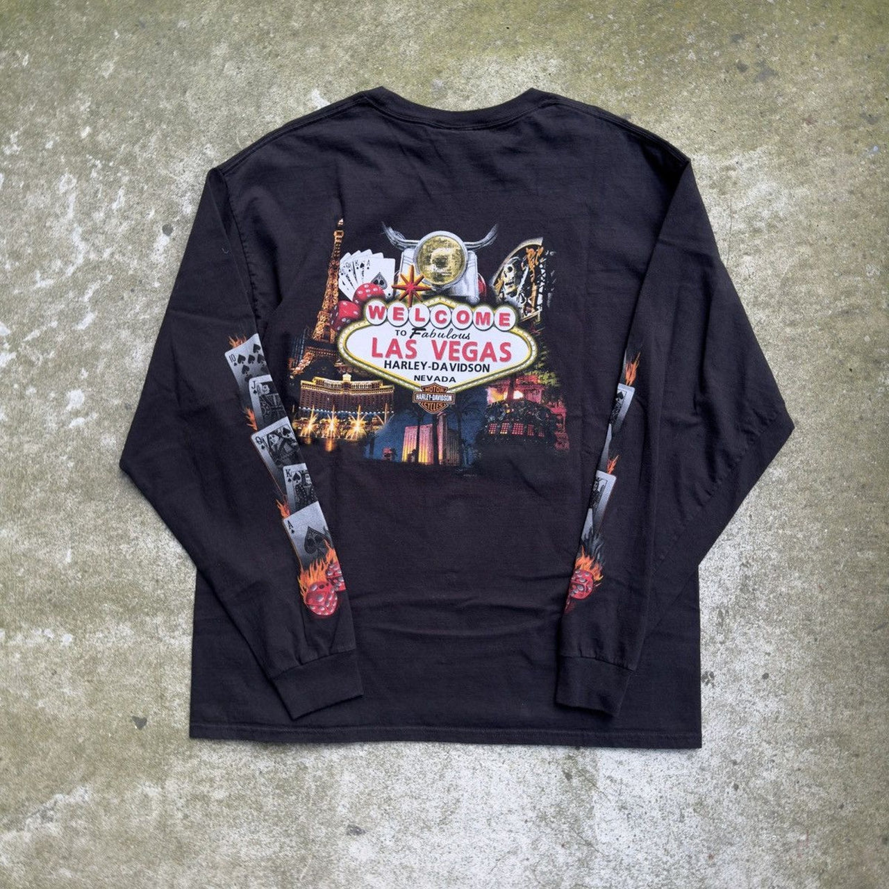 2000s Harley Davidson Las Vegas Flame Longsleeve