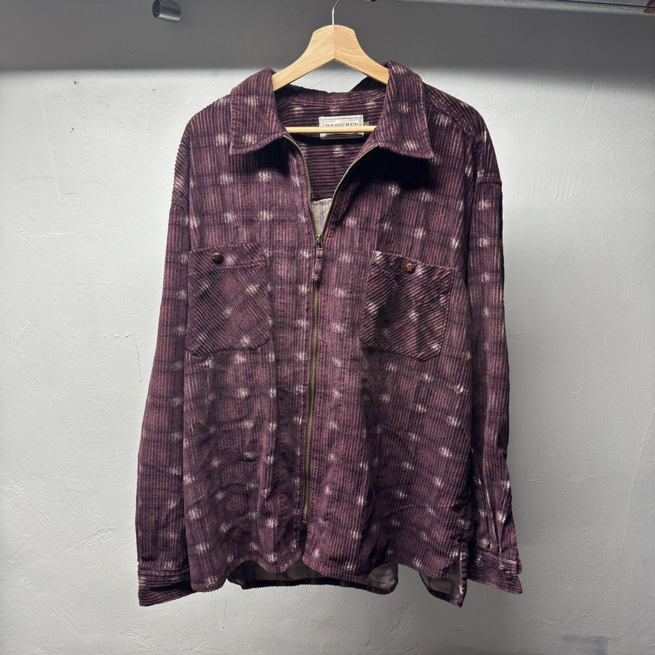 1990s Corduroy Zip Up Shirt