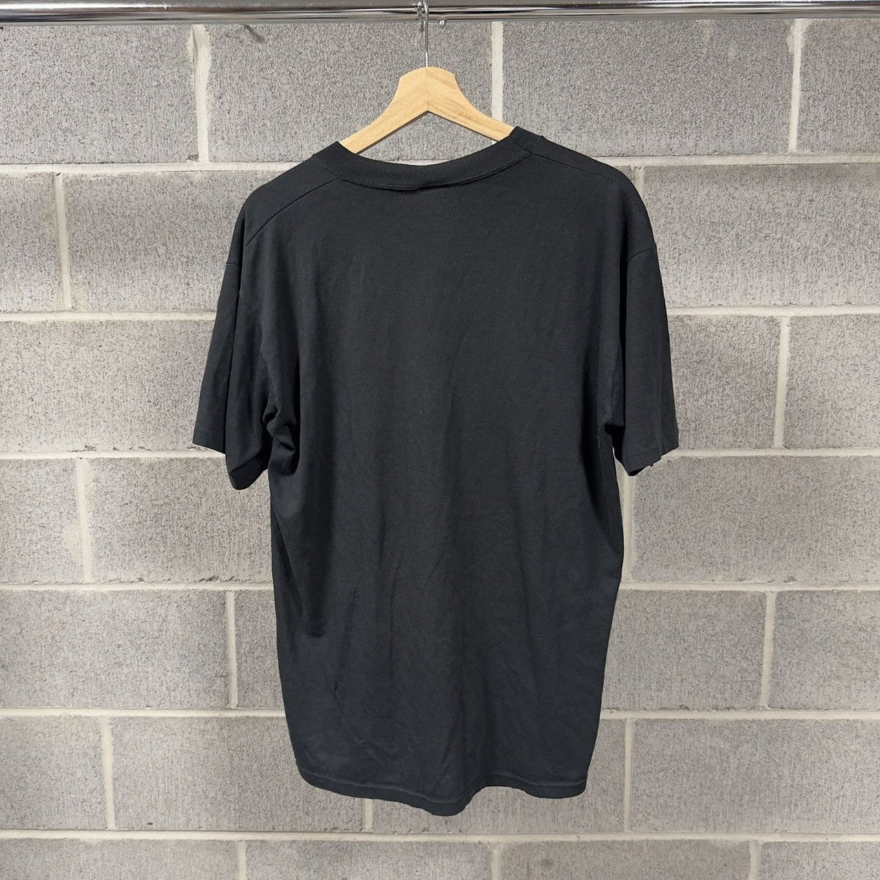 1990s Faded Distressed Paper Thin Black Tee