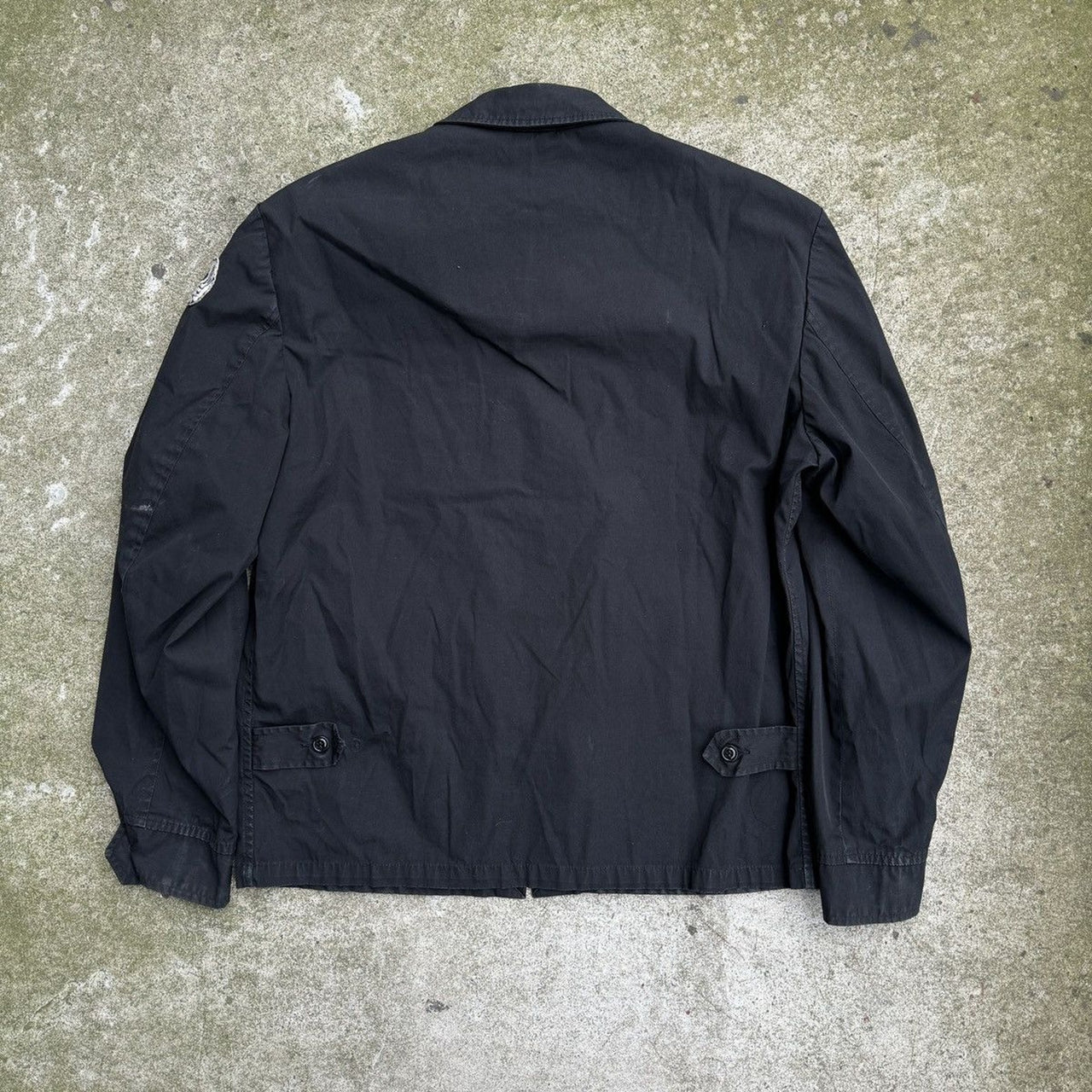 1980s Grunge Custom Patch Faded Work Jacket