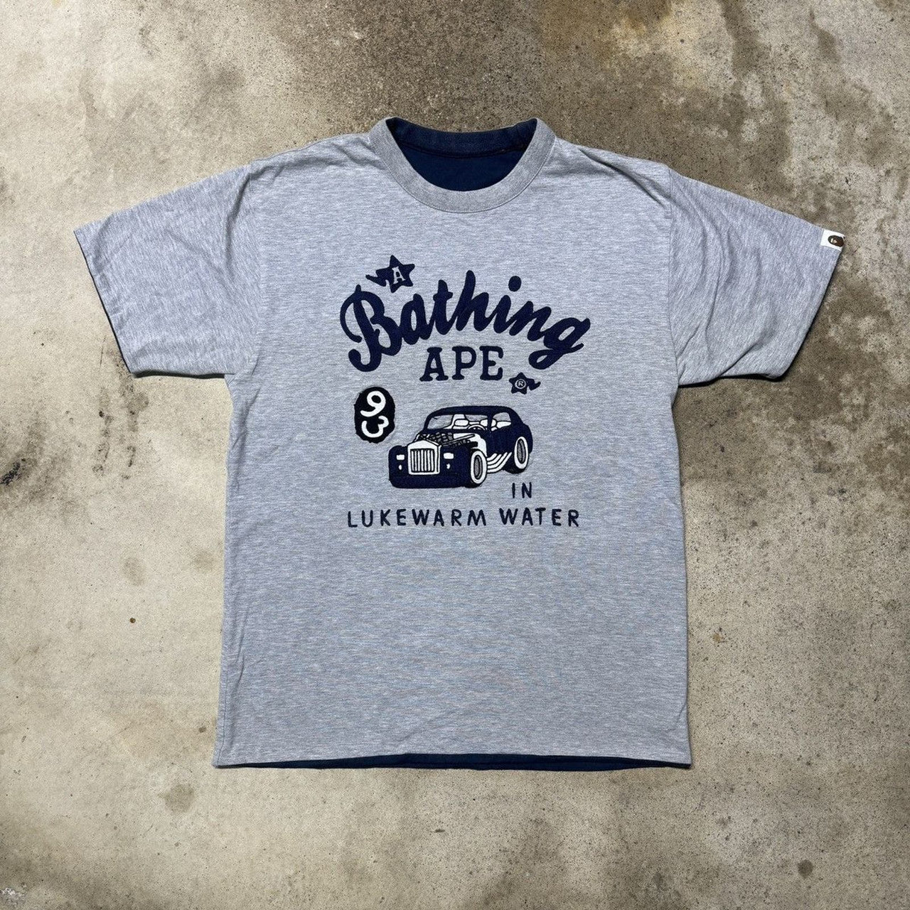 A BATHING APE IN LUKEWARM WATER REVERSIBLE TEE