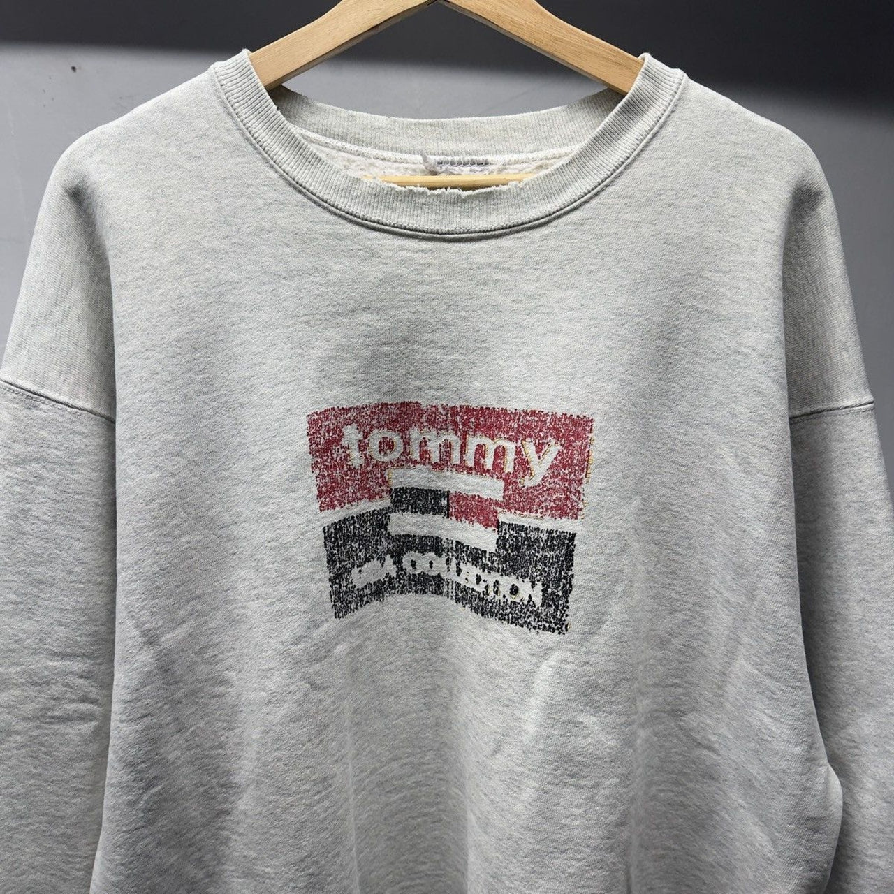 1990s Thrashed Faded Distressed Tommy Sweatshirt