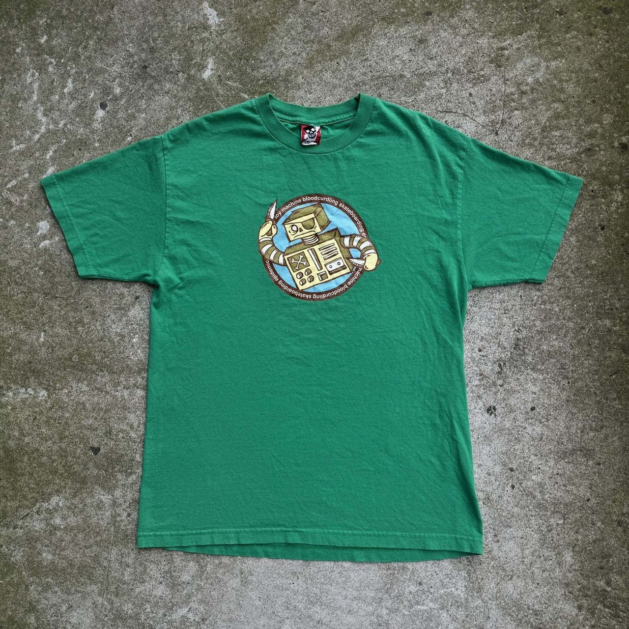 Camiseta de skate espeluznante de Toy Machine de los años 2000