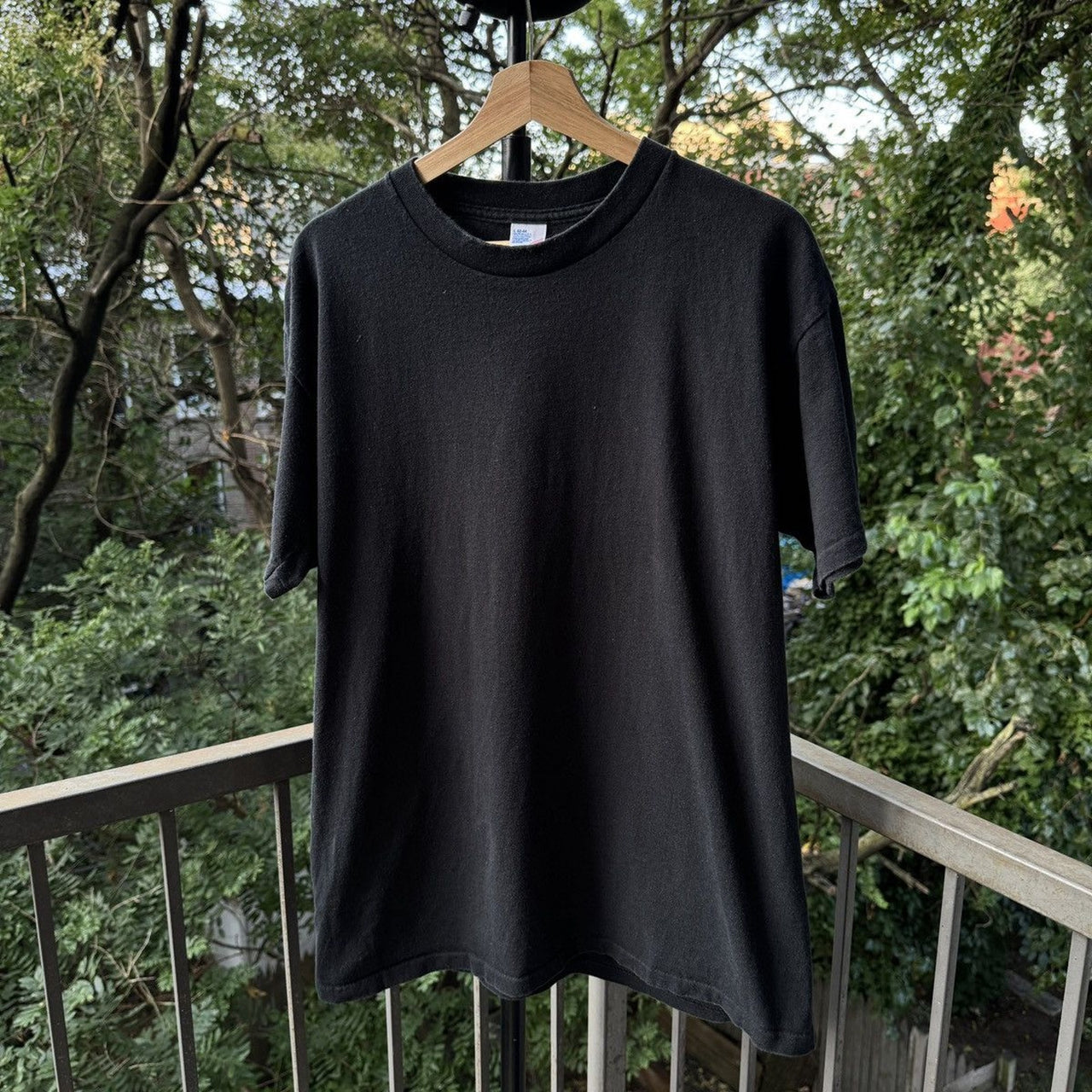 1990s Single Stitch Black Blank Tee