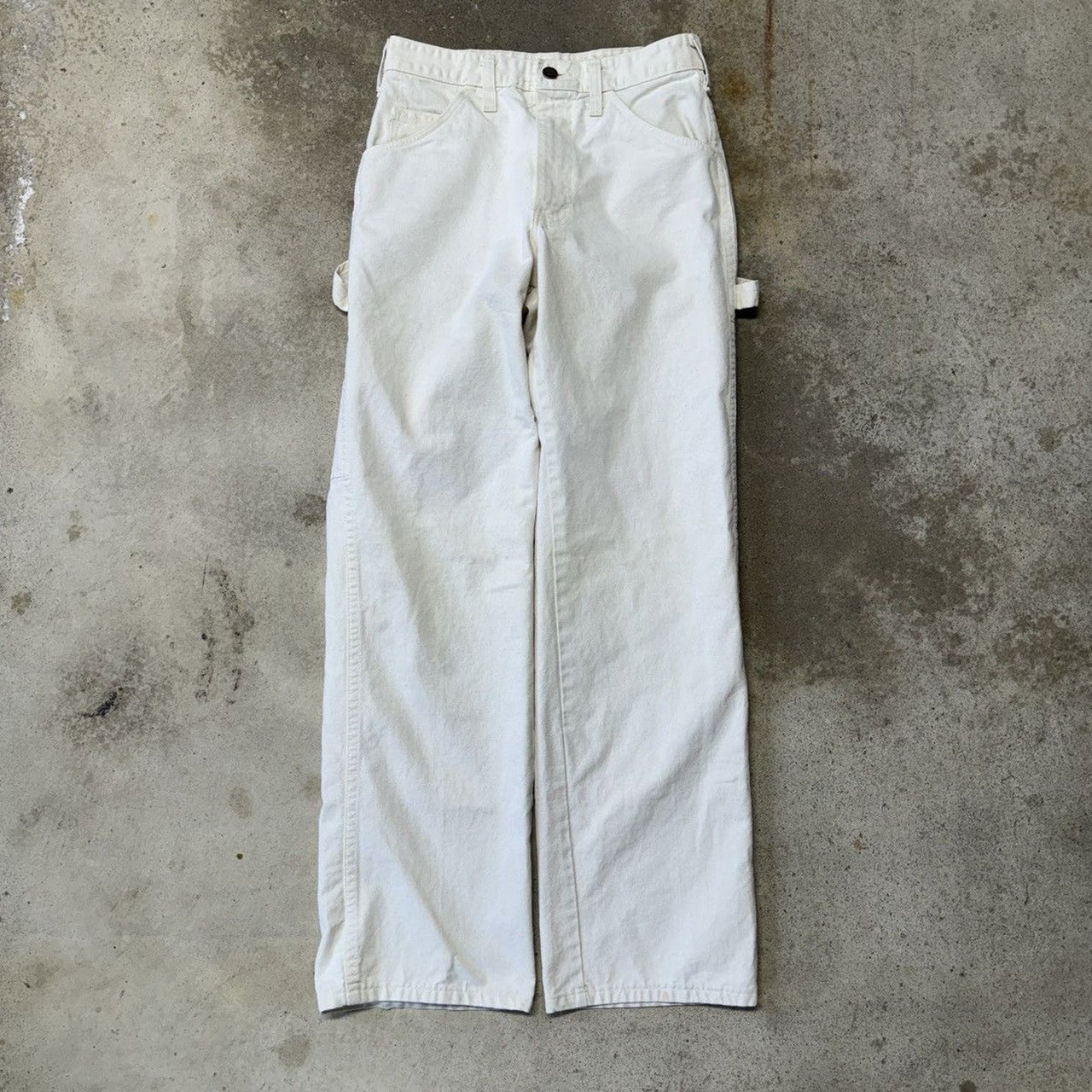 1980s Dickies White Painter Canvas Pants