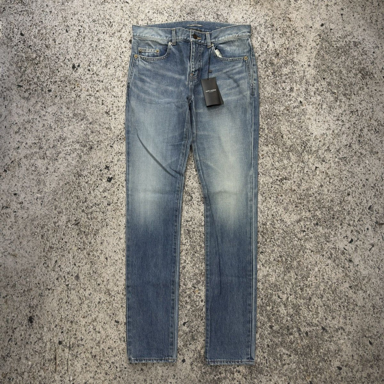 Saint Laurent SS17 D02 Skinny Vintage Light Blue Denim Jeans