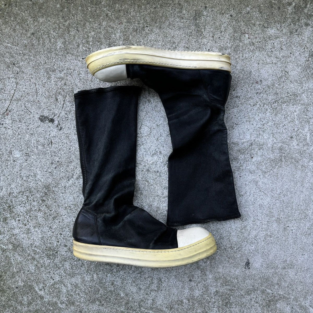RICK OWENS 2015 MAINLINE LEATHER SOCK RAMONES