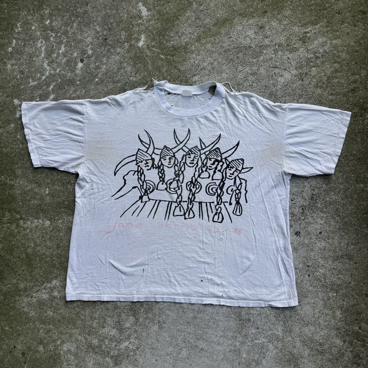 1988 Thrashed Jane Siberry Ingrids Tour Tee