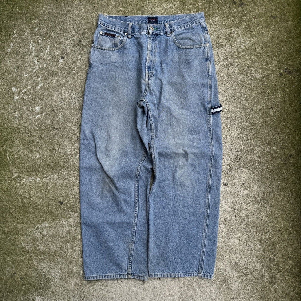 2000s Tommy Hilfiger Baggy Wide Leg Carpenter Jeans