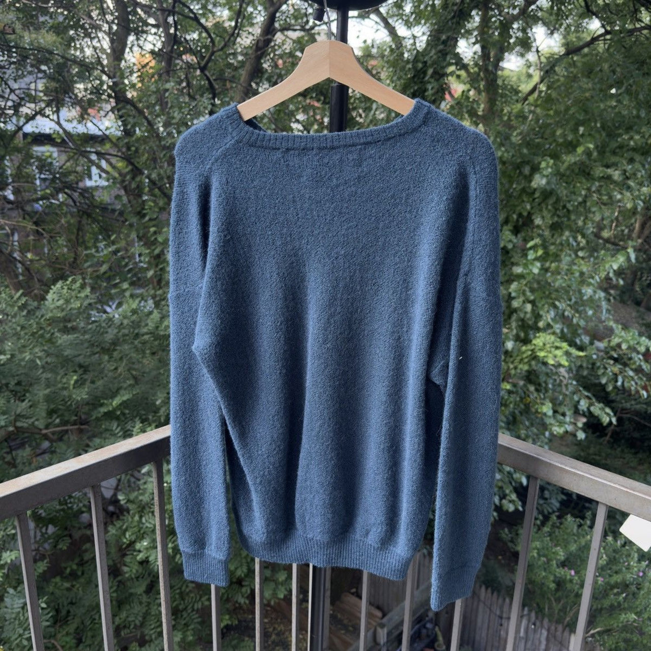 1980s Alpaca Wool Blue Light Sweater