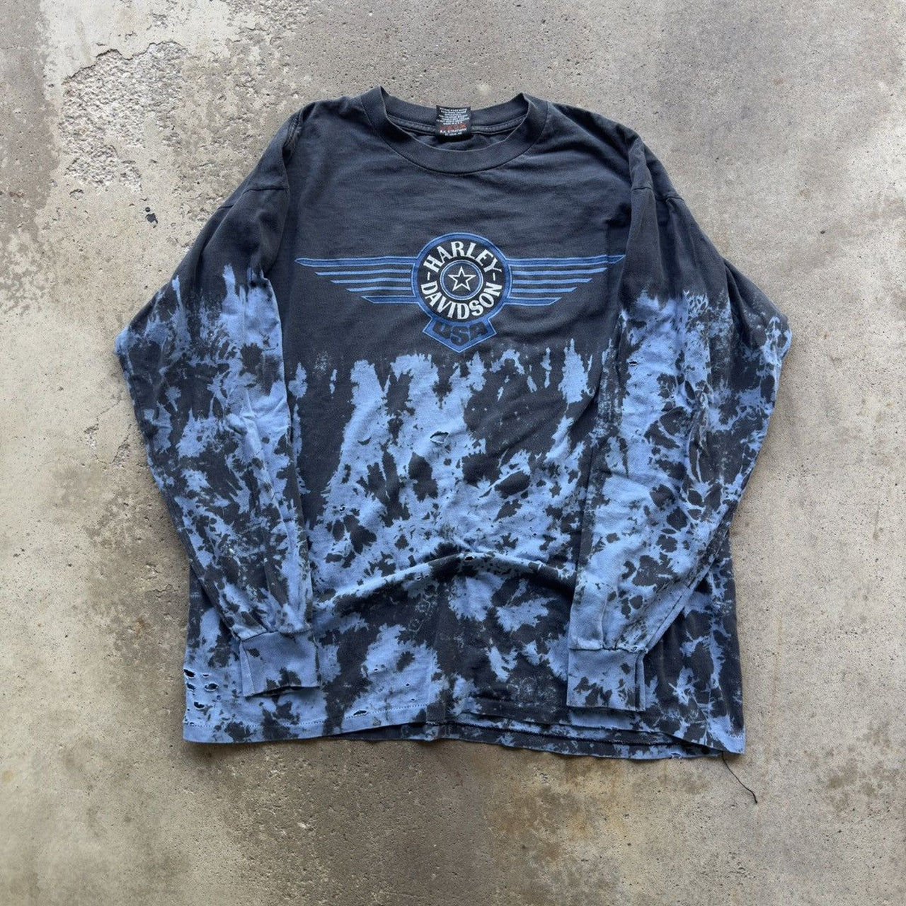 1990s Harley Davidson Thrashed Star Longsleeve