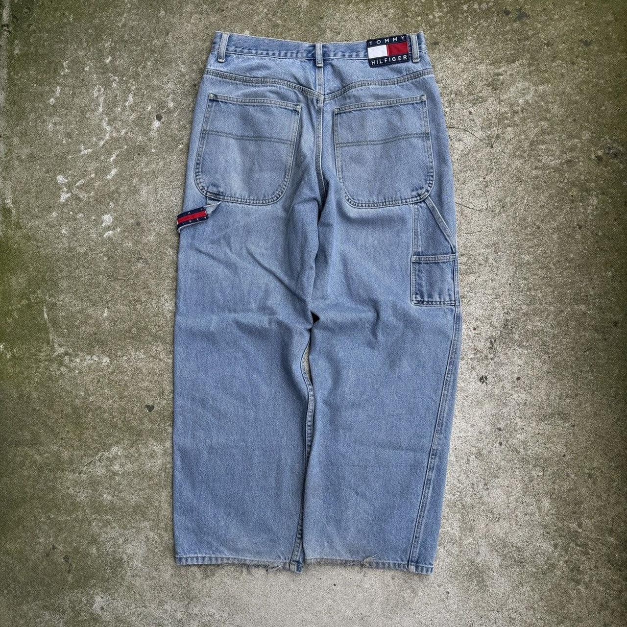2000s Tommy Hilfiger Baggy Wide Leg Carpenter Jeans