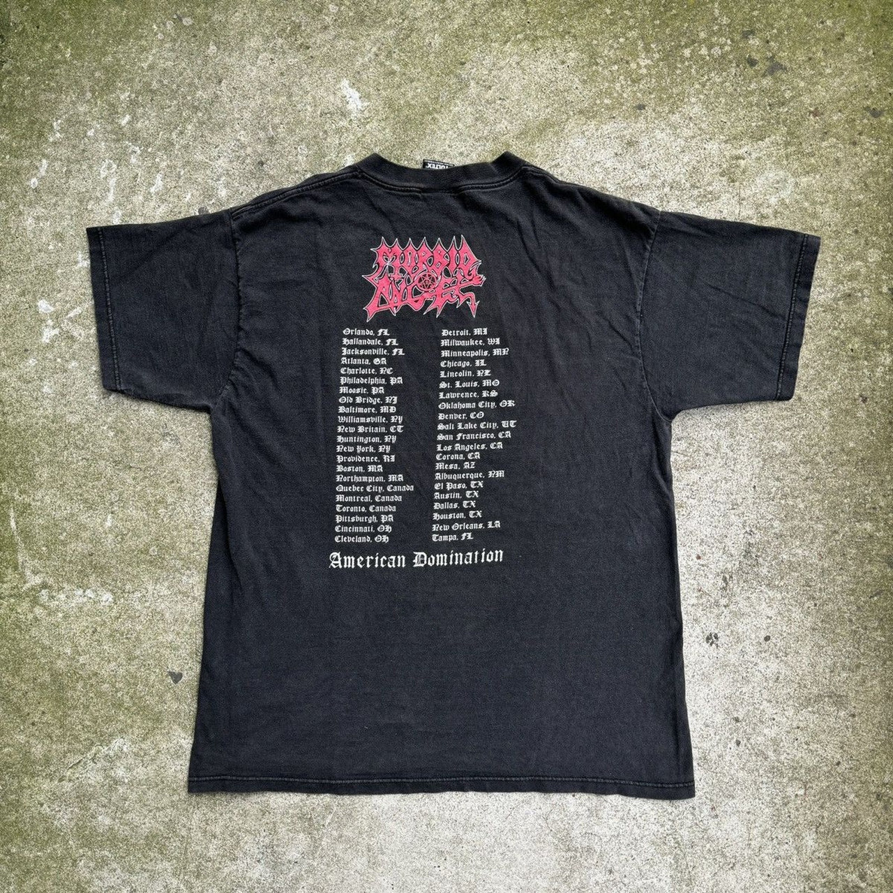 1990年代 モービッド・エンジェル アメリカン・ドミネーション ツアー Tシャツ