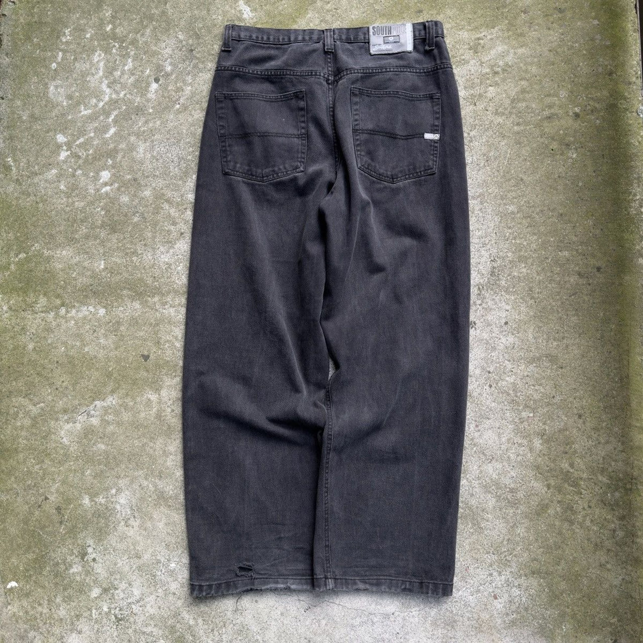 2000年代 Y2K サウスポール フェードバギー ブラック スケーターデニムジーンズ