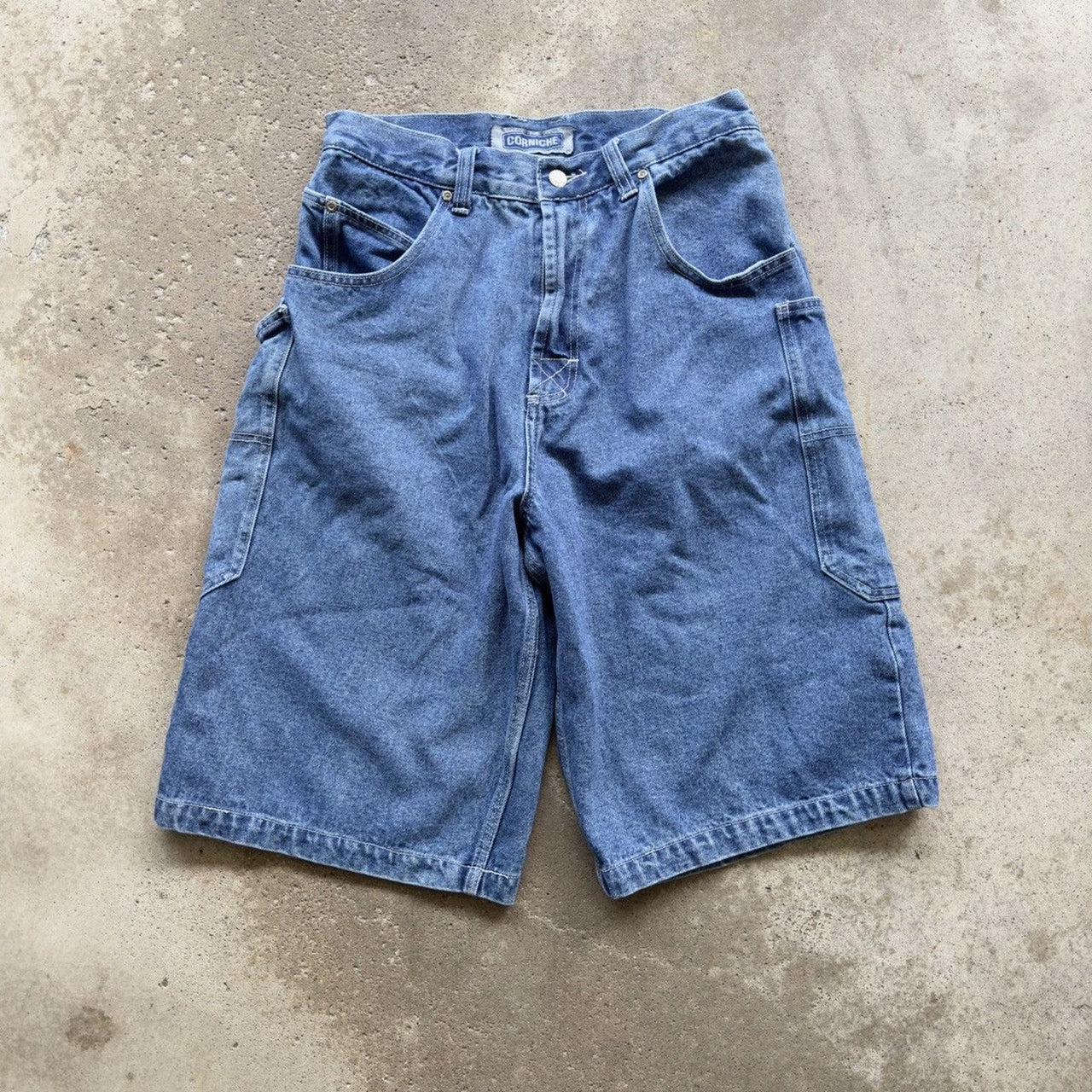 Pantalones cortos vaqueros holgados estilo skater Corniche de los años 90