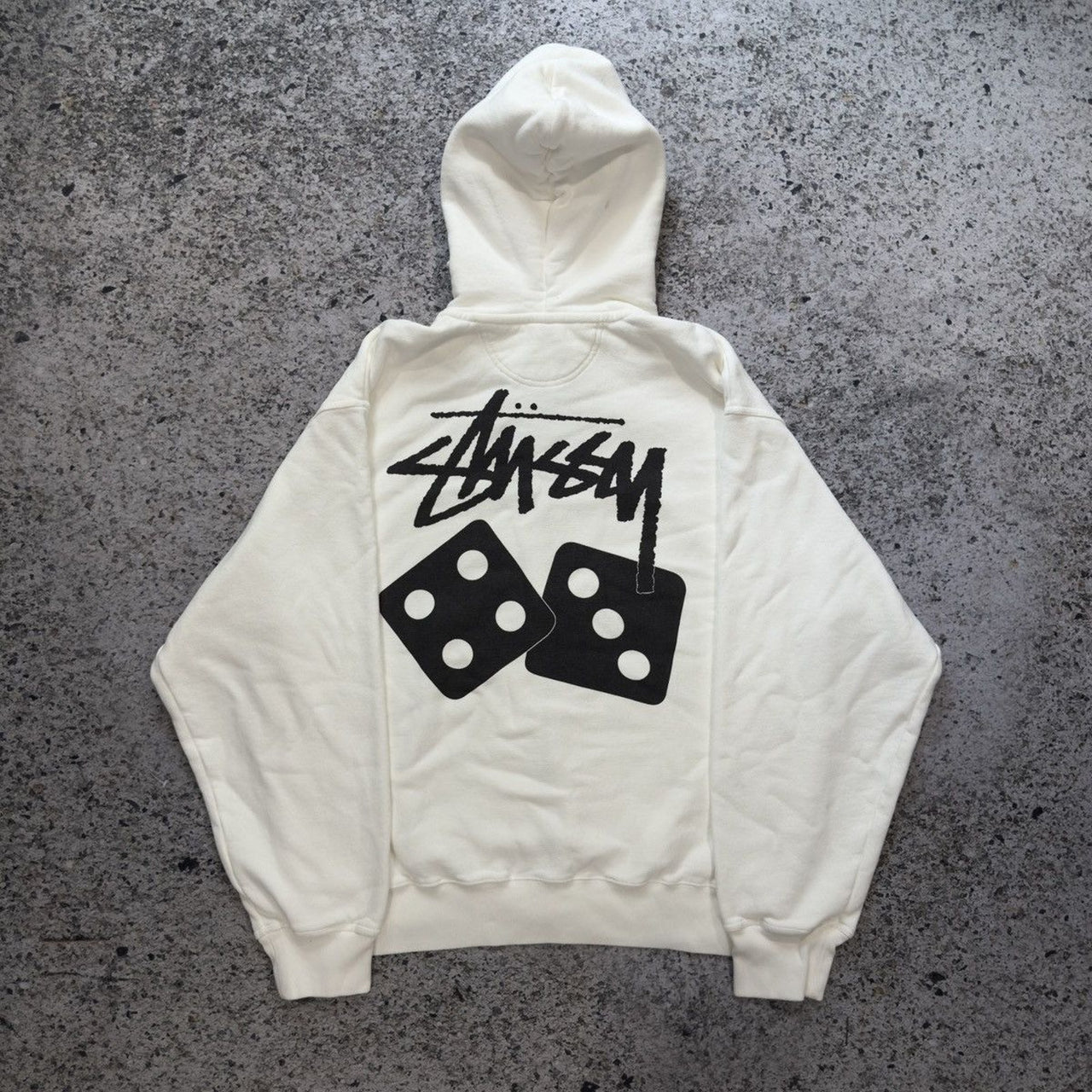 Stussy White Dice Zip Up Hoodie