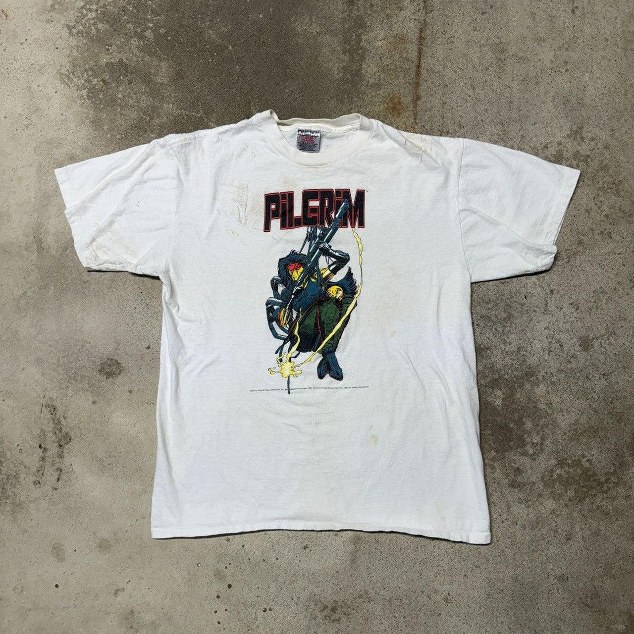 1990年代のスラッシュド・ピルグリム・イージス・エンターテインメントのコミックTシャツ