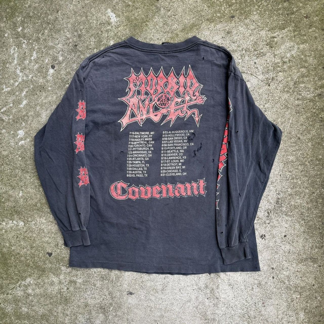 1990年代 モービッド・エンジェル コヴナント スラッシュド ロングスリーブTシャツ