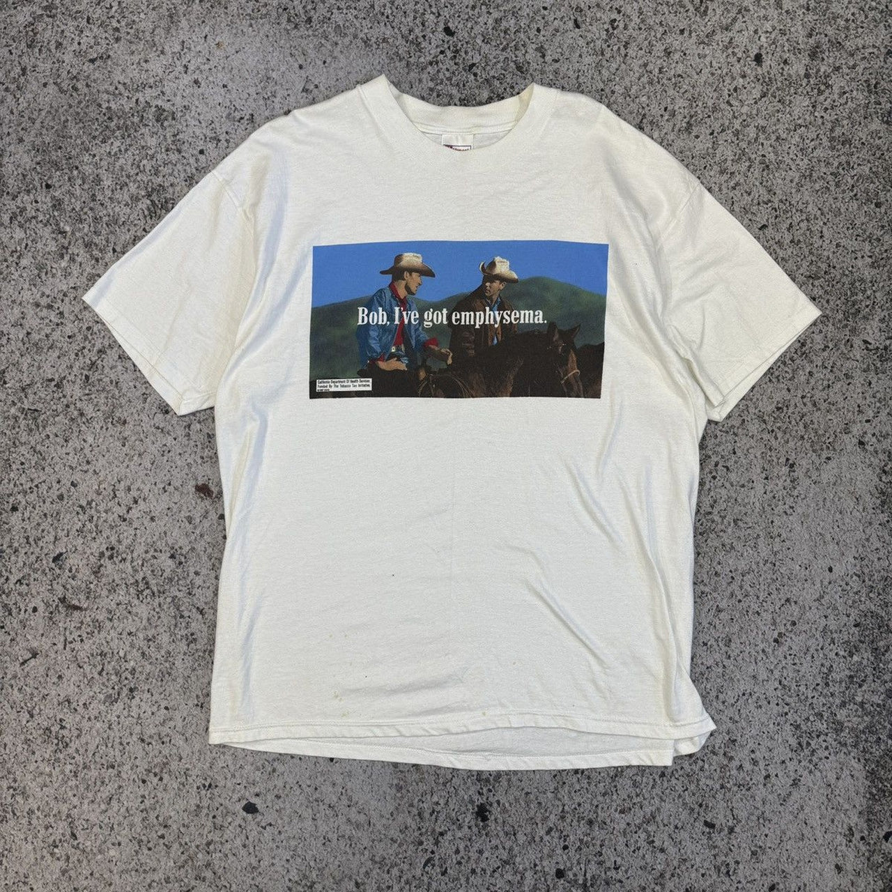 1990s Anti Cigarettes Bob I've Got Emphysema Tee