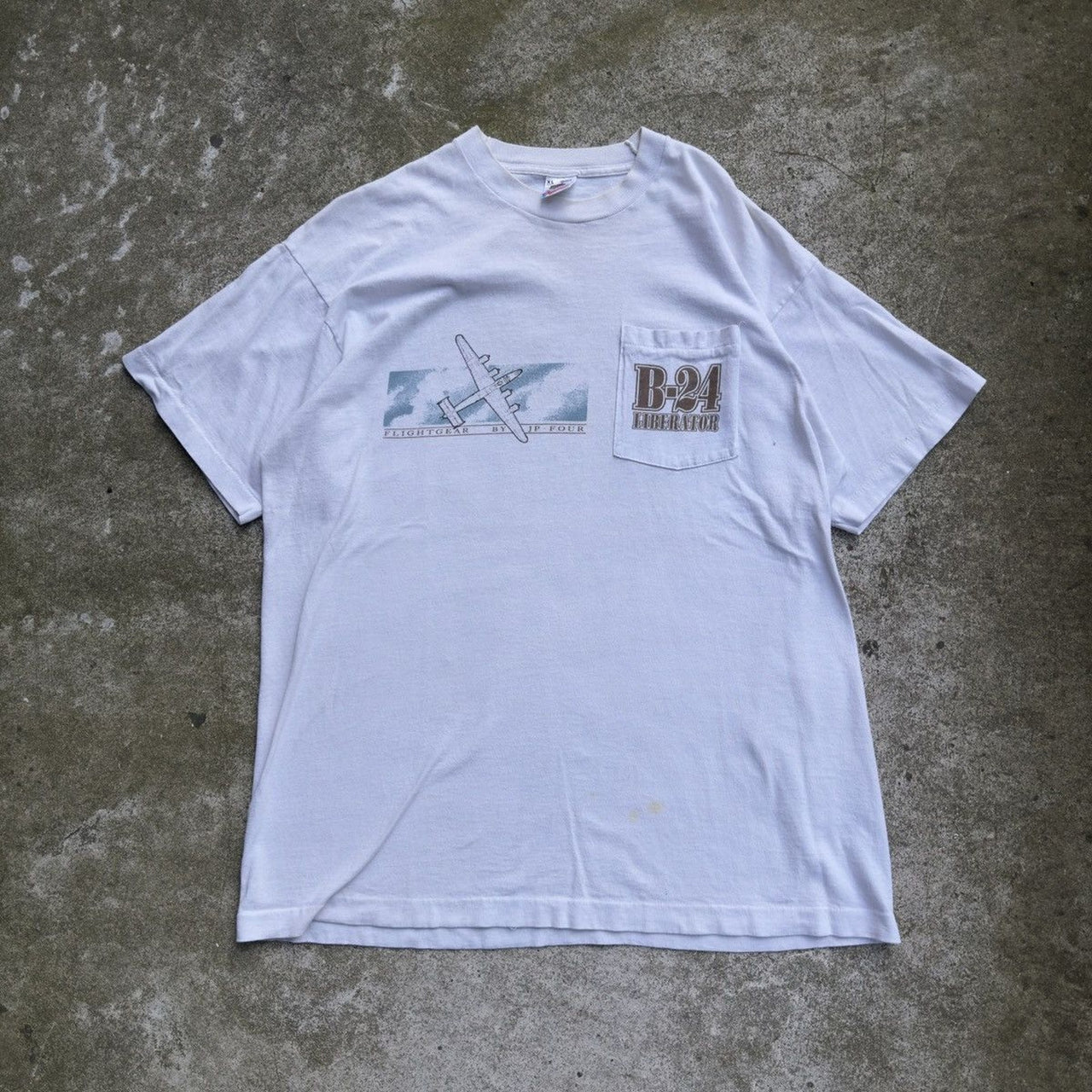 1990s B-24 Liberator Pin Up Girl Pocket Tee