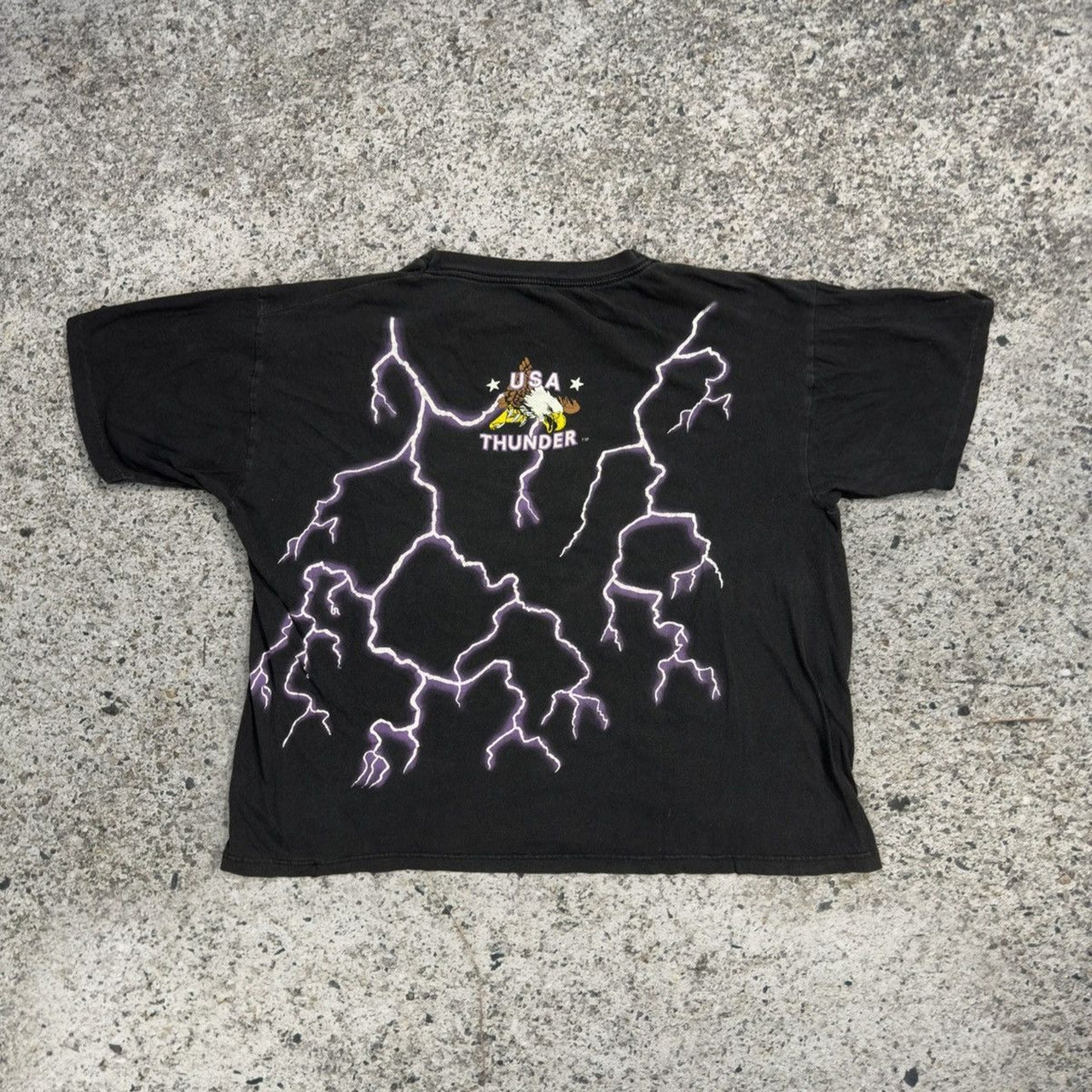 1990s American USA Thunder Faded Pitbull Tee