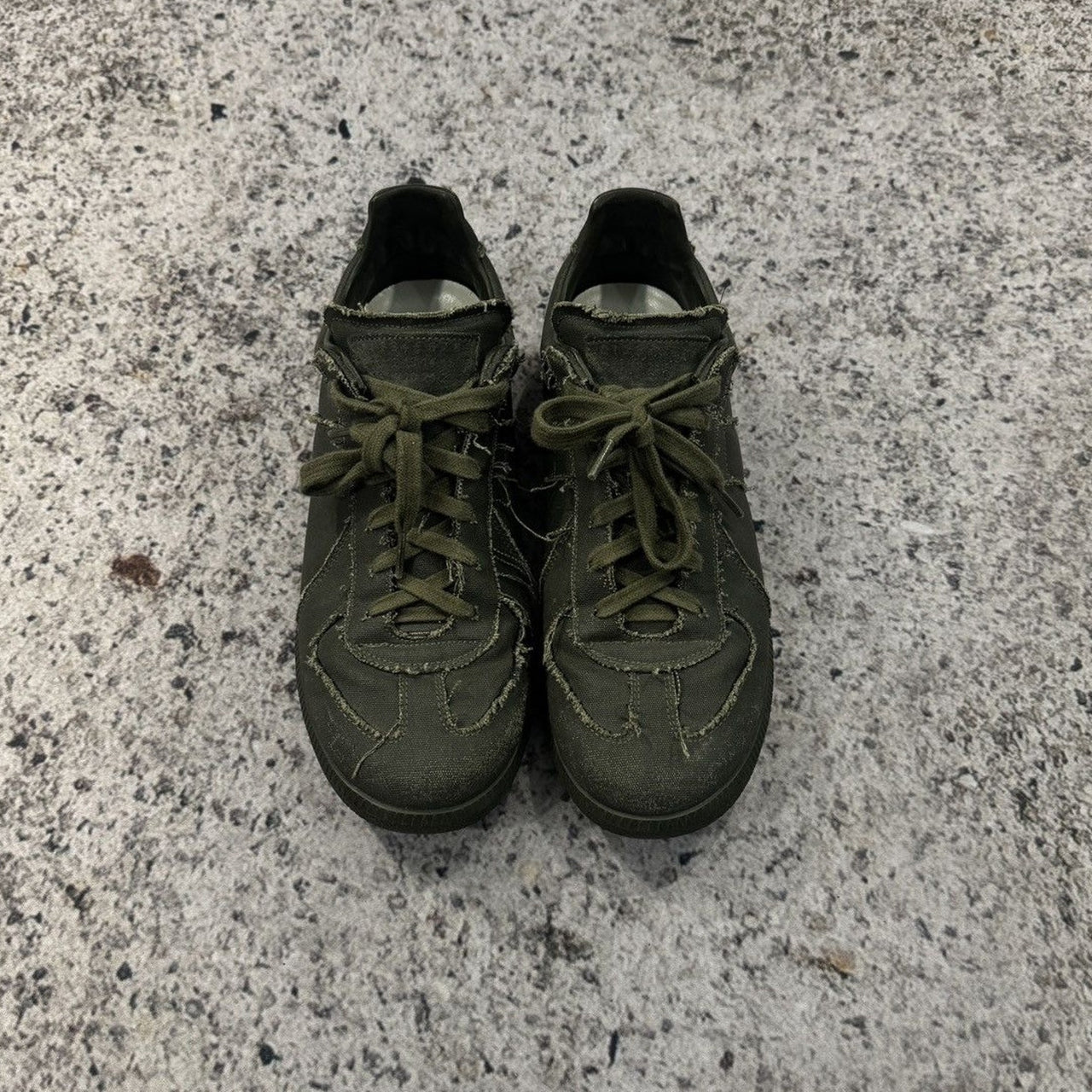 Réplica de Maison Margiela en lona desgastada revestida