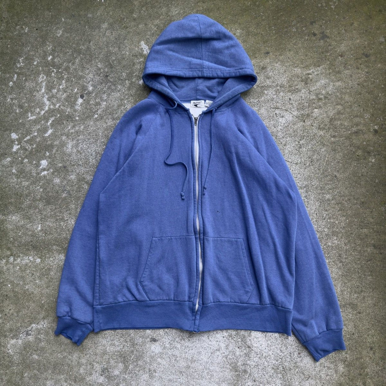 1980s McGregor Faded Thermal Lined Zip Up Hoodie