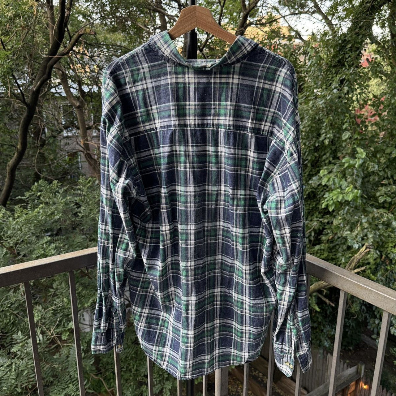 2000s Thrashed Faded Distressed Flannel Shirt