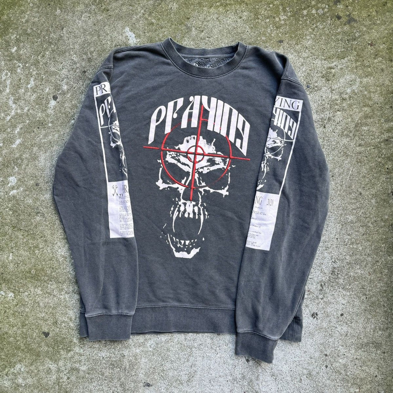 Praying Skull Headshot Crewneck