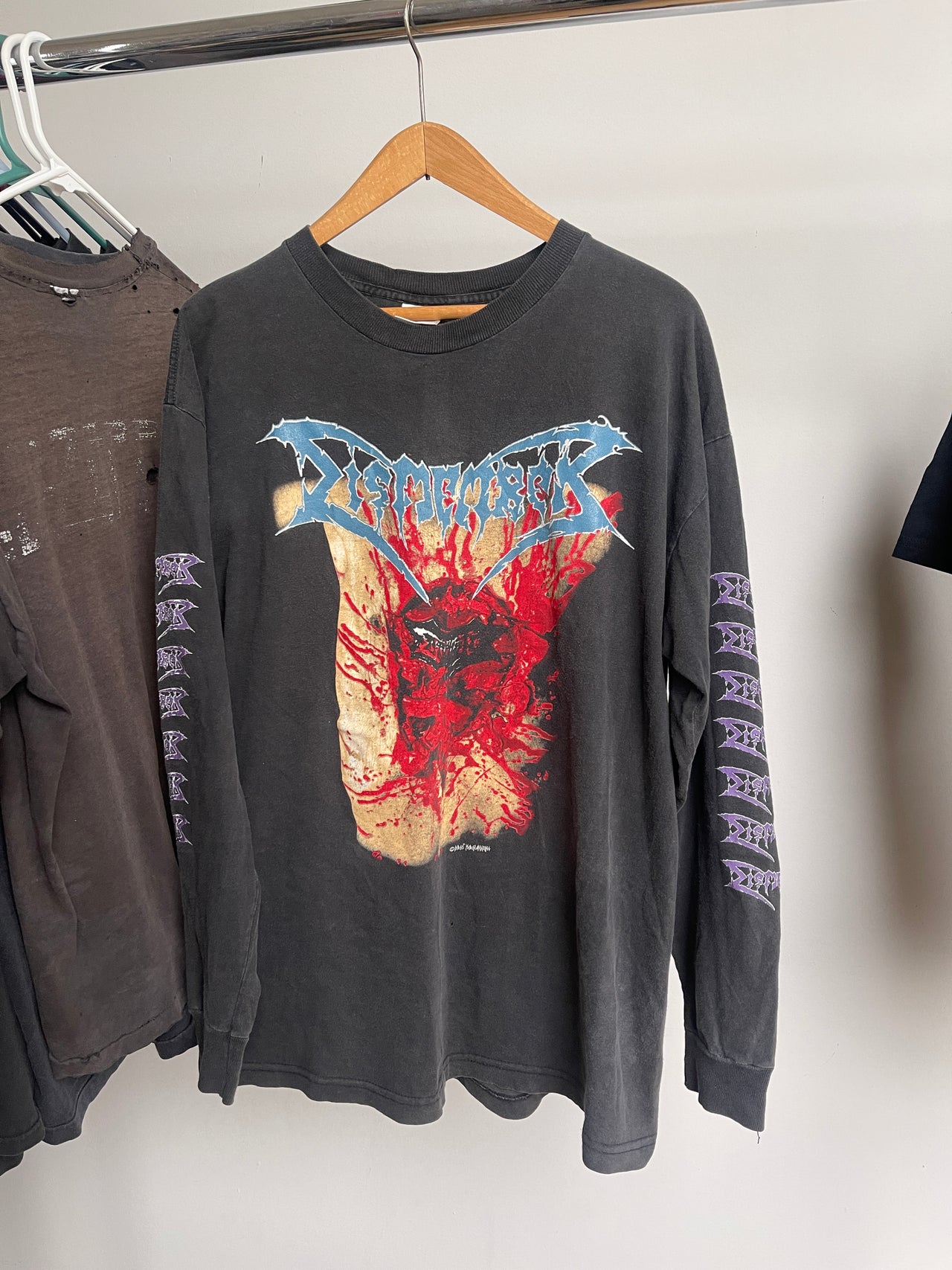 CAMISETA DE MANGA LARGA INDECENTE Y OBSCENA DE DISMEMBER DE LOS AÑOS 90