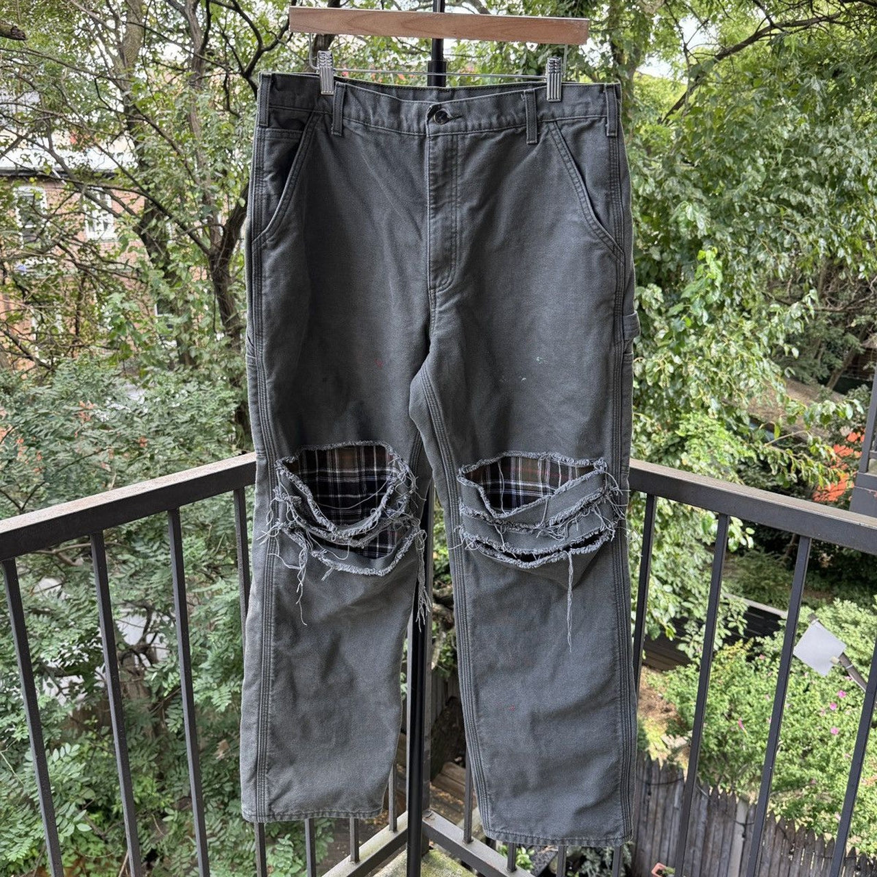 Carhartt Distressed Blanket Lined Carpenter Pants