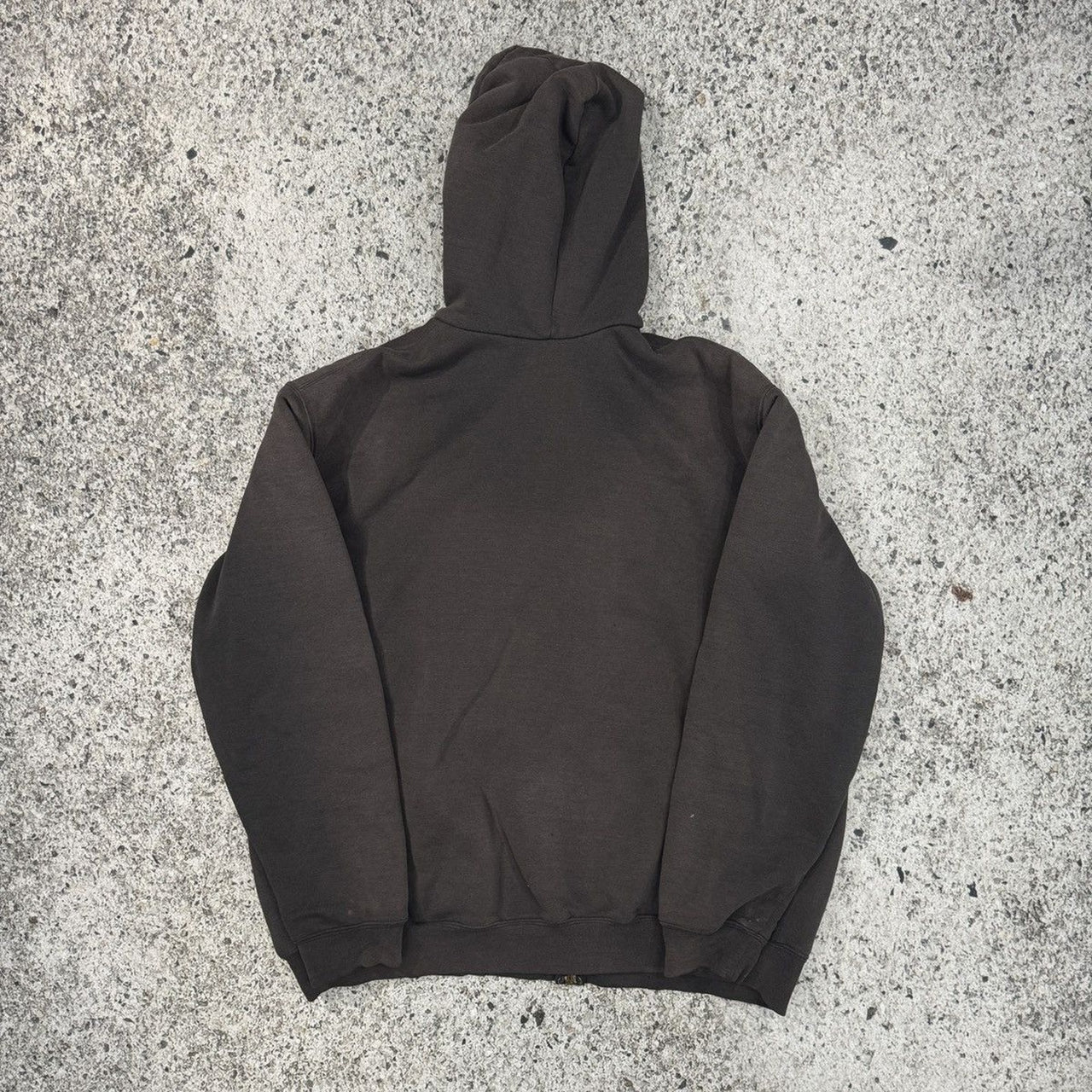 1990s Carhartt Thrashed Faded Lined Heavyweight Zip Up Hoodie