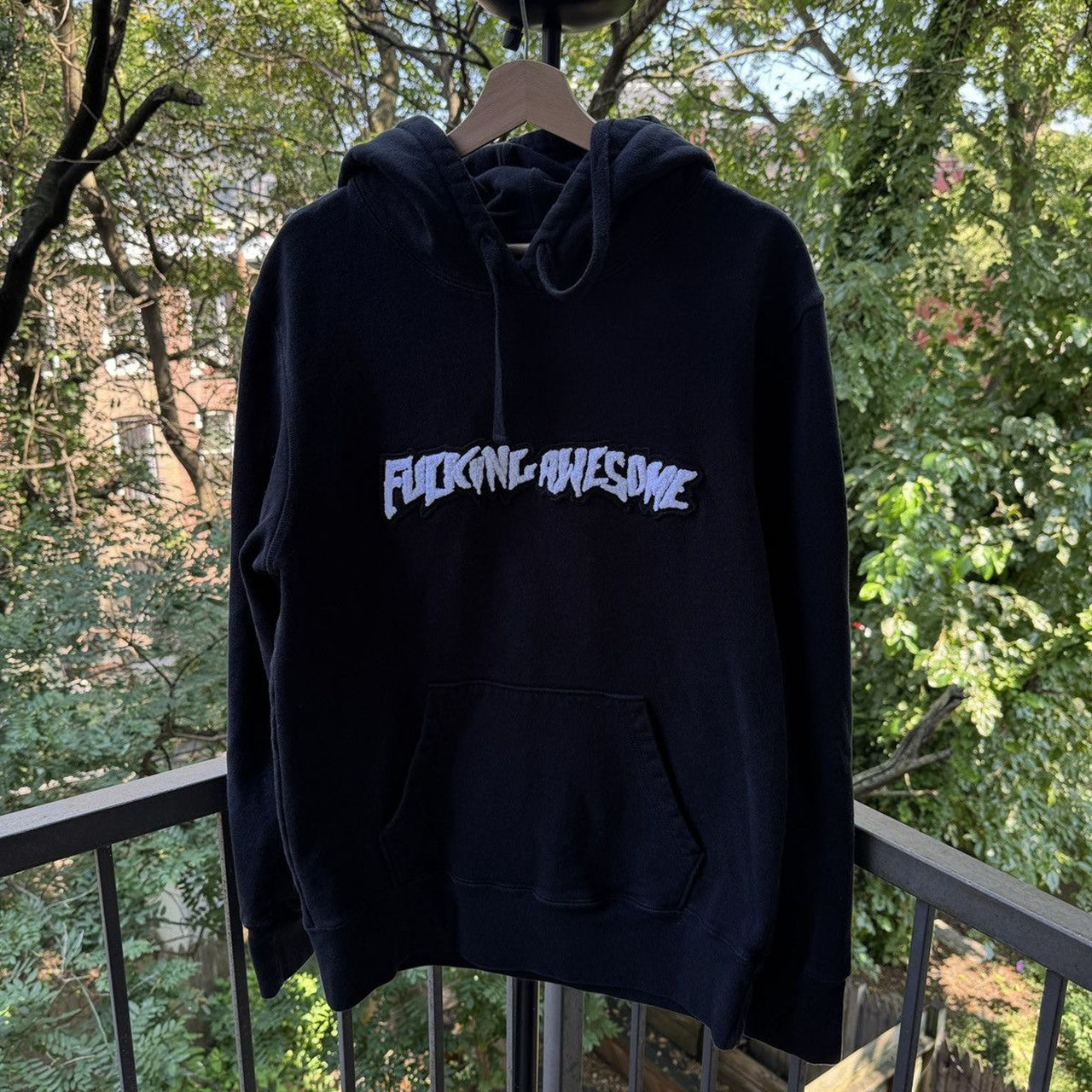 Fucking Awesome Black Embroidered Hoodie