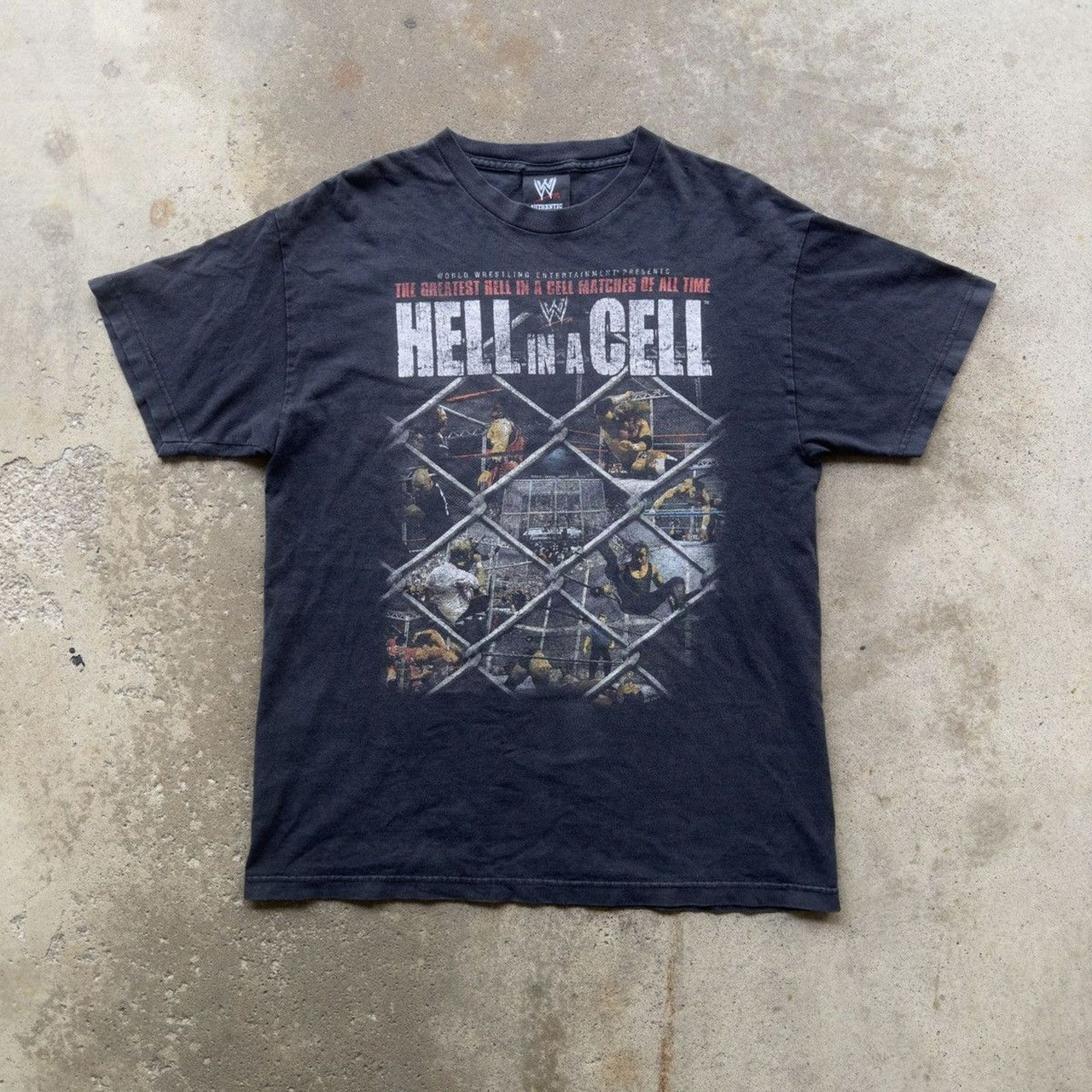 2000年代 WWE ヘル・イン・ア・セル フェイデッド Tシャツ