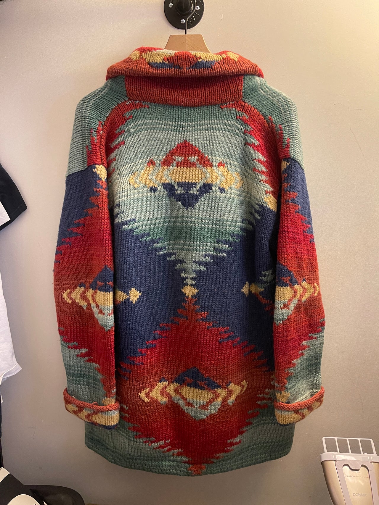 POLO RALPH LAUREN SUÉTER CÁRDIGAN AZTECA TEJIDO A MANO